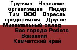 Грузчик › Название организации ­ Лидер Тим, ООО › Отрасль предприятия ­ Другое › Минимальный оклад ­ 19 000 - Все города Работа » Вакансии   . Камчатский край